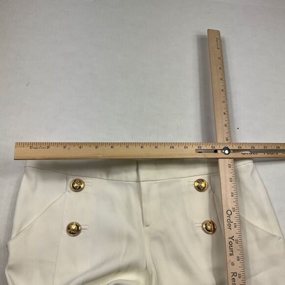 Gucci Womens Sailor Ankle Pants Ivory Mid Rise Zip Up Trousers Size 42 IT 12 US - Picture 8 of 14